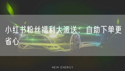 小红书粉丝福利大派送：自助下单更省心