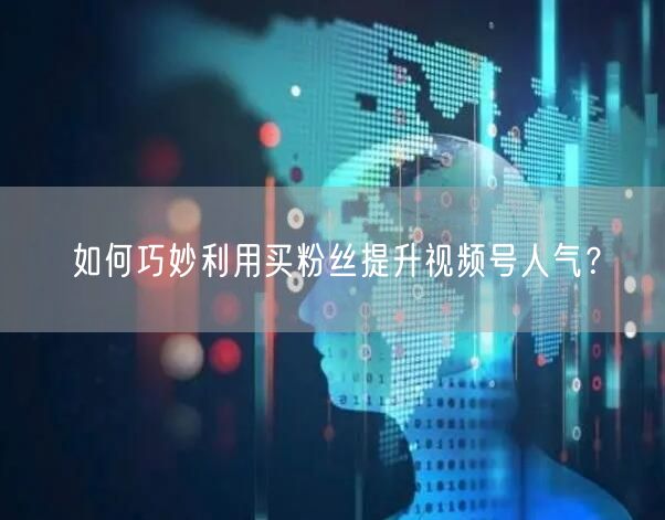 如何巧妙利用买粉丝提升视频号人气？