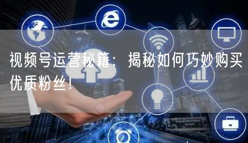 视频号运营秘籍：揭秘如何巧妙购买优质粉丝！