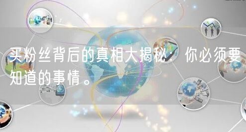 买粉丝背后的真相大揭秘：你必须要知道的事情。