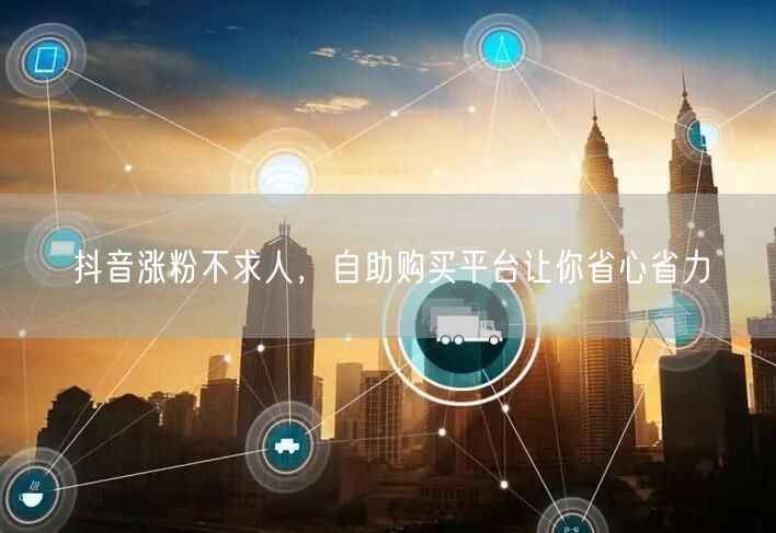 抖音涨粉不求人，自助购买平台让你省心省力