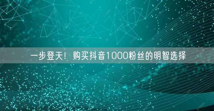 一步登天！购买抖音1000粉丝的明智选择