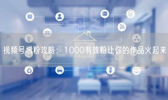 视频号增粉攻略：1000有效粉让你的作品火起来
