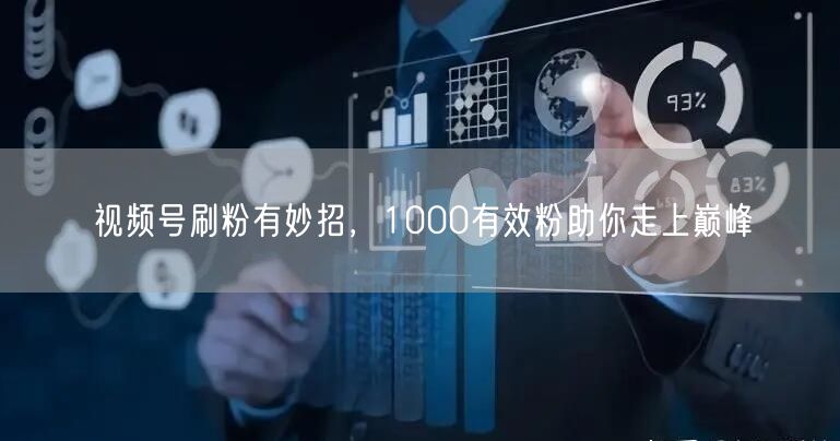 视频号刷粉有妙招，1000有效粉助你走上巅峰