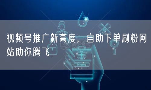 视频号推广新高度，自助下单刷粉网站助你腾飞