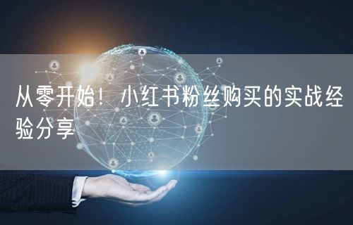 从零开始！小红书粉丝购买的实战经验分享