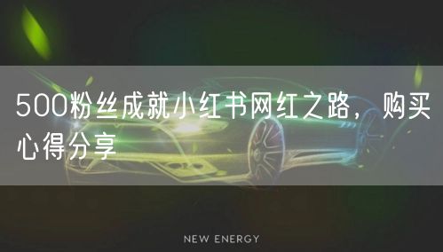 500粉丝成就小红书网红之路，购买心得分享