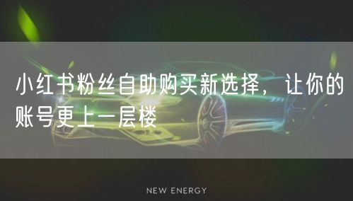 小红书粉丝自助购买新选择，让你的账号更上一层楼
