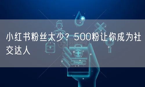 小红书粉丝太少？500粉让你成为社交达人
