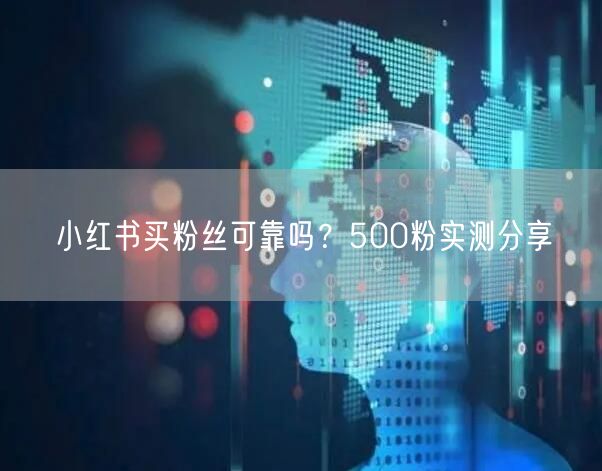 小红书买粉丝可靠吗？500粉实测分享