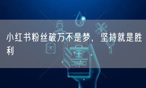 小红书粉丝破万不是梦，坚持就是胜利