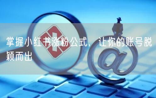 掌握小红书涨粉公式，让你的账号脱颖而出