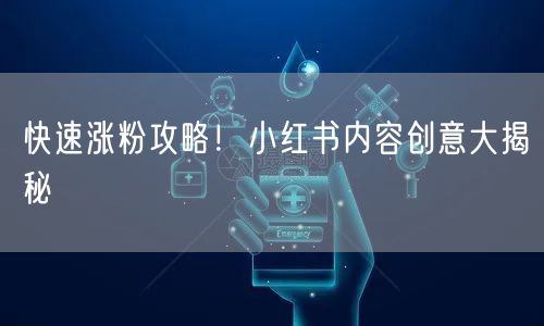 快速涨粉攻略！小红书内容创意大揭秘