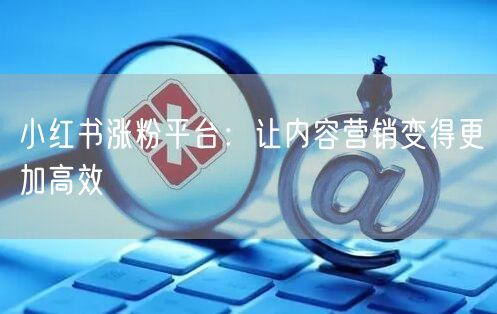小红书涨粉平台：让内容营销变得更加高效
