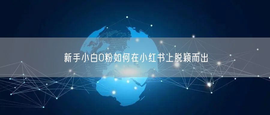 新手小白0粉如何在小红书上脱颖而出