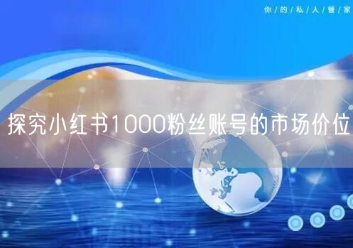 探究小红书1000粉丝账号的市场价位