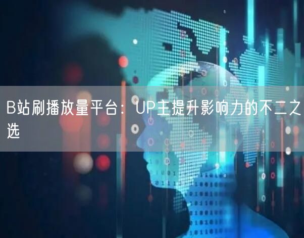 B站刷播放量平台：UP主提升影响力的不二之选
