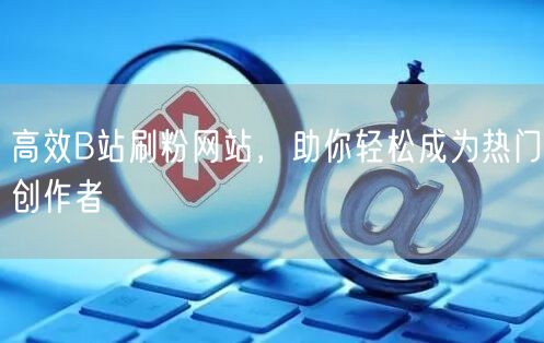 高效B站刷粉网站，助你轻松成为热门创作者