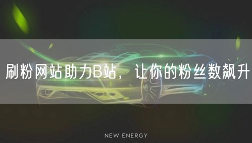 刷粉网站助力B站，让你的粉丝数飙升