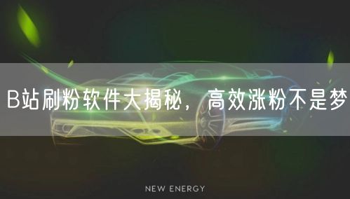 B站刷粉软件大揭秘，高效涨粉不是梦