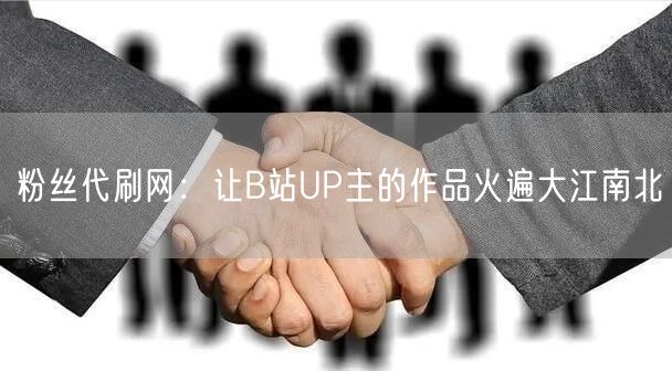 粉丝代刷网：让B站UP主的作品火遍大江南北