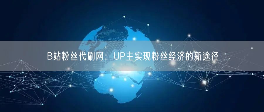 B站粉丝代刷网：UP主实现粉丝经济的新途径