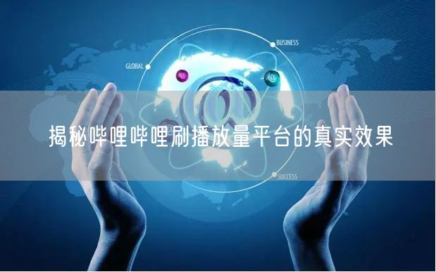 揭秘哔哩哔哩刷播放量平台的真实效果