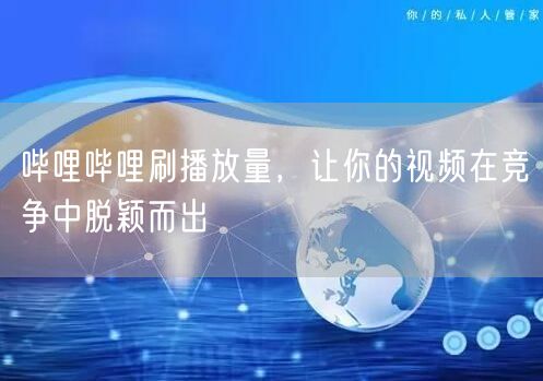 哔哩哔哩刷播放量，让你的视频在竞争中脱颖而出