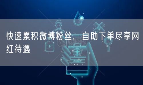 快速累积微博粉丝，自助下单尽享网红待遇