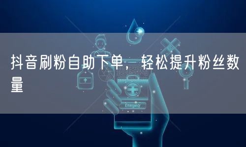 抖音刷粉自助下单，轻松提升粉丝数量