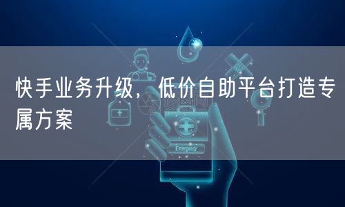 快手业务升级，低价自助平台打造专属方案