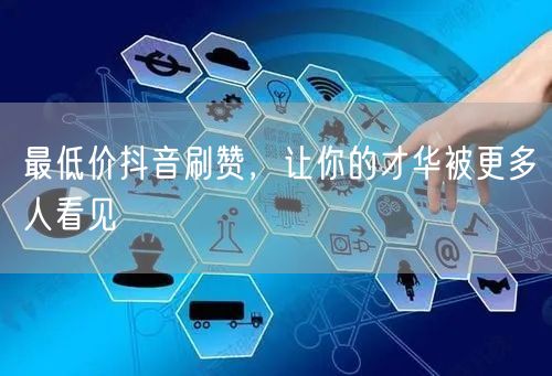 最低价抖音刷赞，让你的才华被更多人看见