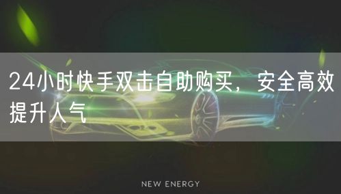 24小时快手双击自助购买，安全高效提升人气