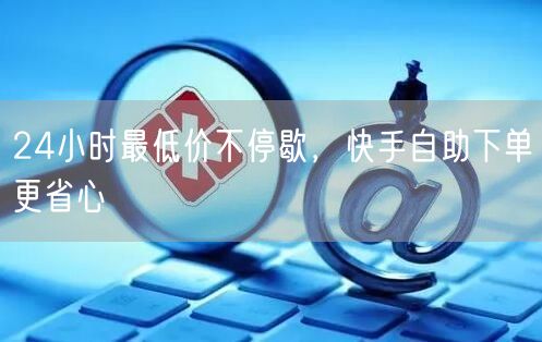 24小时最低价不停歇，快手自助下单更省心