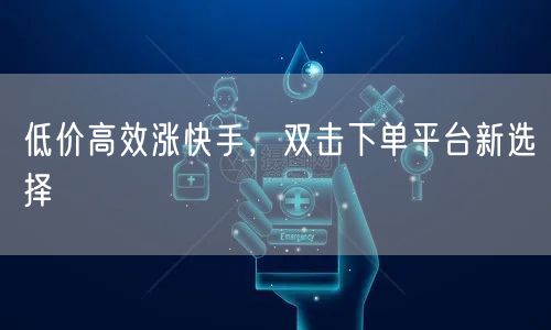 低价高效涨快手，双击下单平台新选择