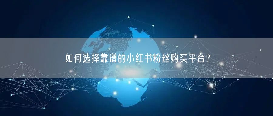 如何选择靠谱的小红书粉丝购买平台？