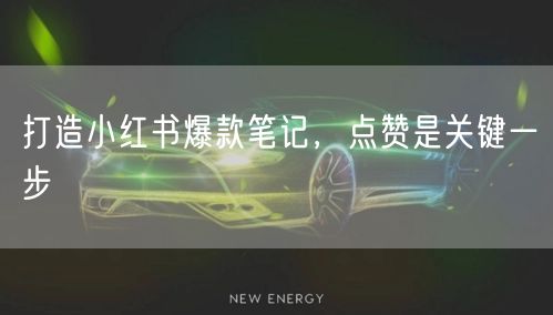 打造小红书爆款笔记，点赞是关键一步