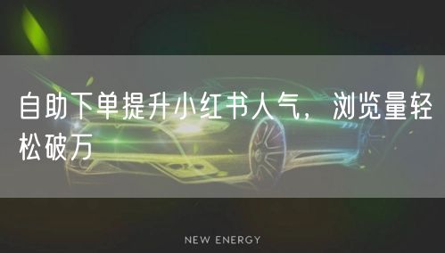 自助下单提升小红书人气，浏览量轻松破万