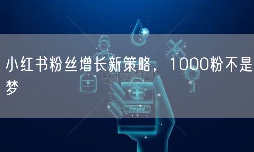 小红书粉丝增长新策略，1000粉不是梦