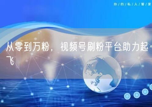 从零到万粉，视频号刷粉平台助力起飞