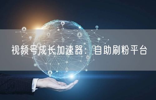 视频号成长加速器：自助刷粉平台