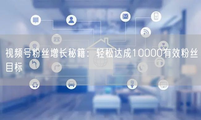 视频号粉丝增长秘籍：轻松达成10000有效粉丝目标